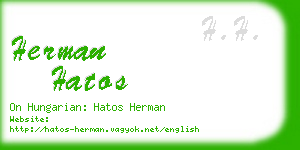 herman hatos business card